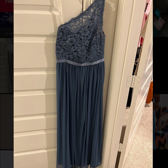 David’s Bridal One Shoulder Dress - Picture 3 of 4